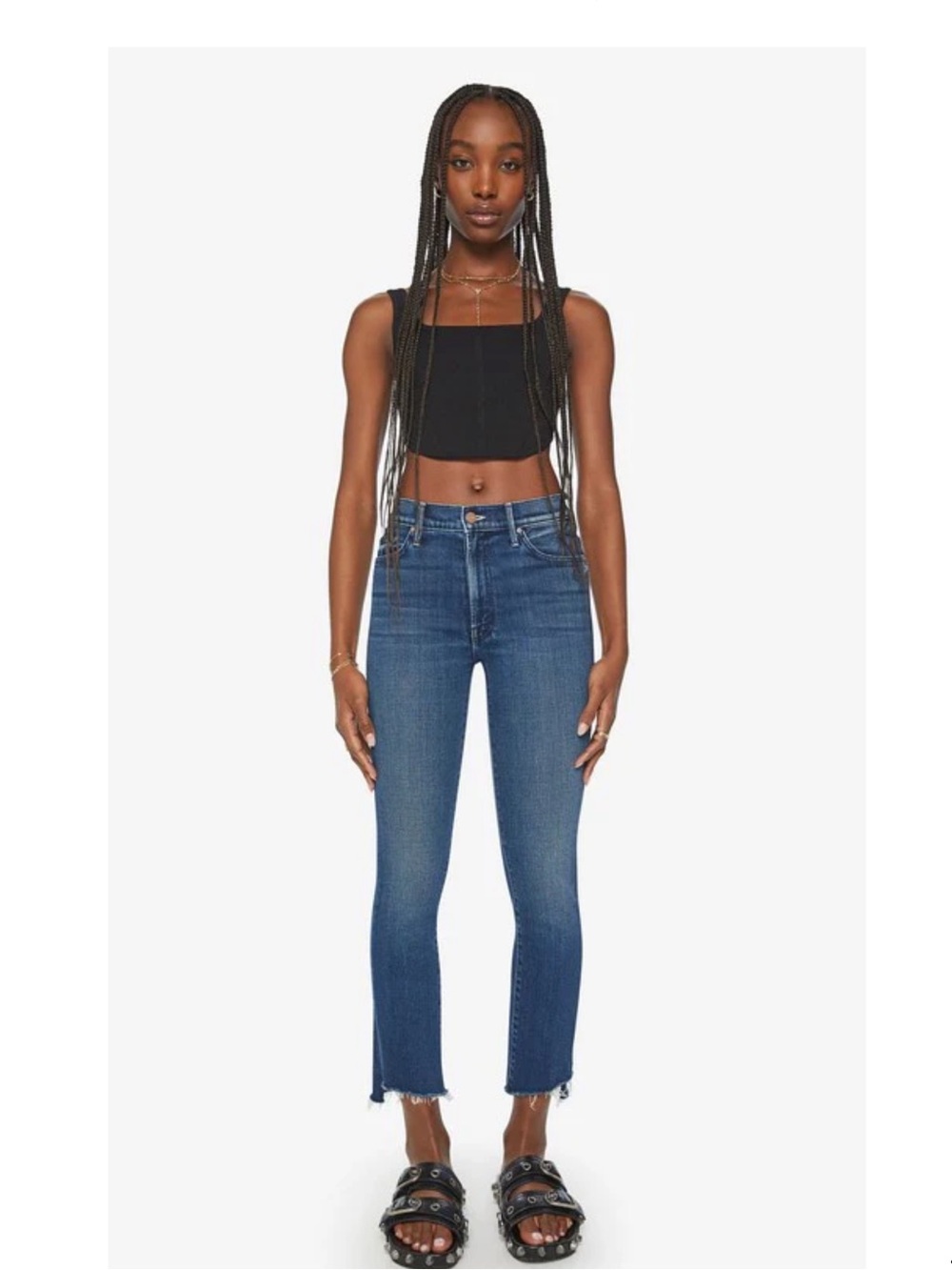 90. MOTHER THE INSIDER CROP STEP FRAY Size 26